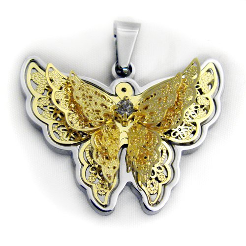 2 Tone Butterfly Pendant 86-932