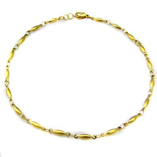LONG RICE Gold IP Plated Anklet 82-127G