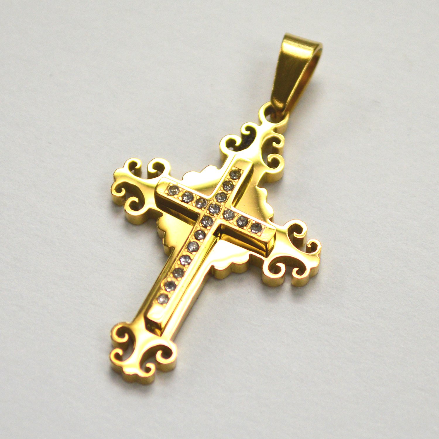 Cross  Gold IP Plated Pendant 86-2254G