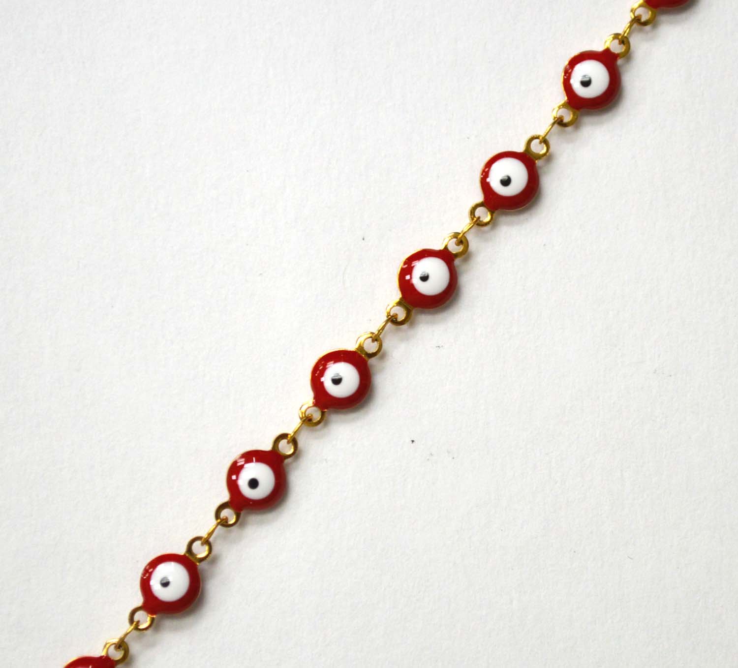 Eye Gold IP Plated Bracelet 84-1815G Red (3pcs/pkg)