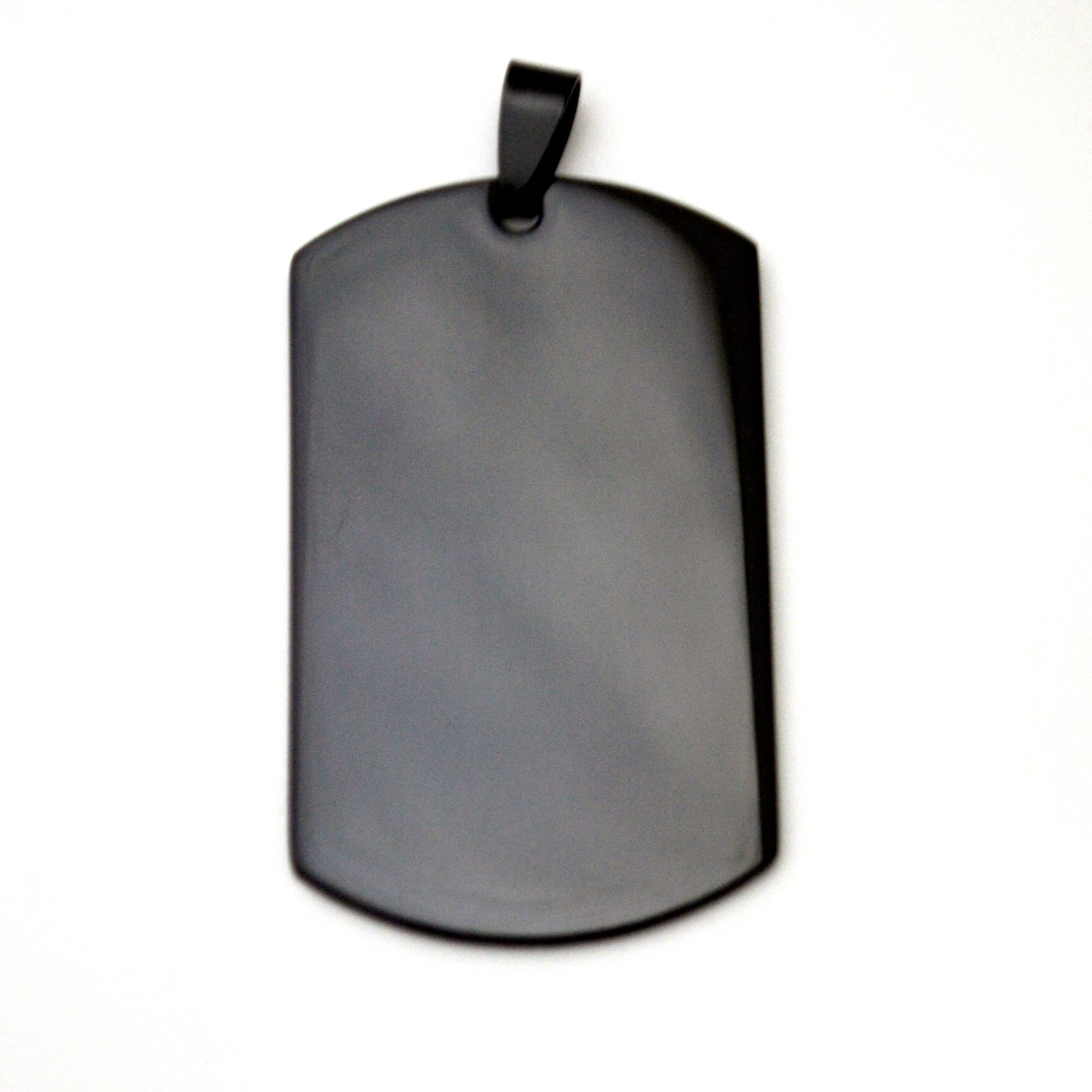 Dog Tag Black Plated Pendant 86-564B