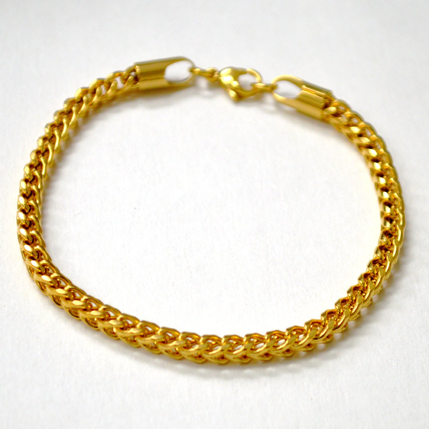 4mm Franco Gold Plated Bracelet 84-215G-4