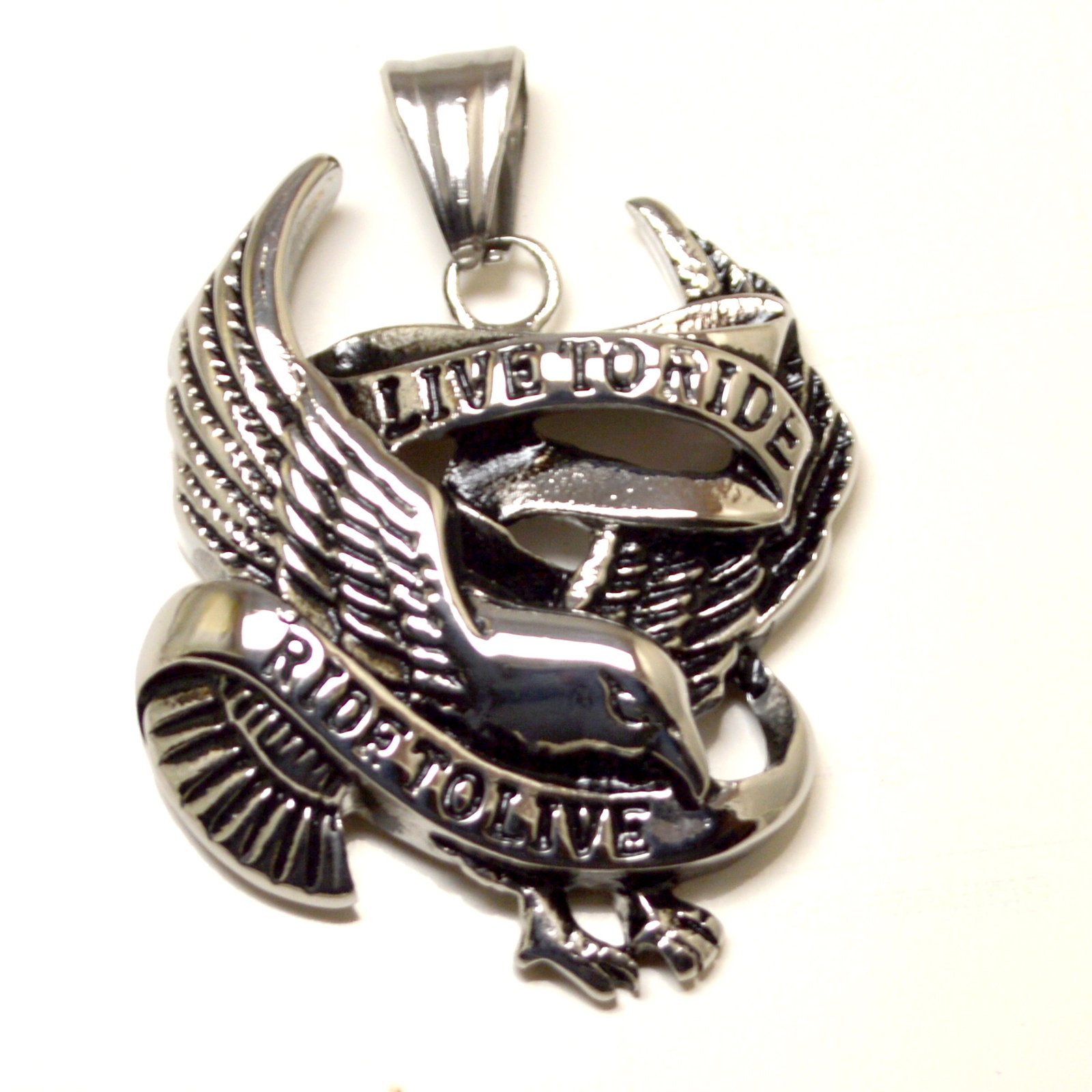 Live to Ride Ride to Live Eagle Pendant 86-592