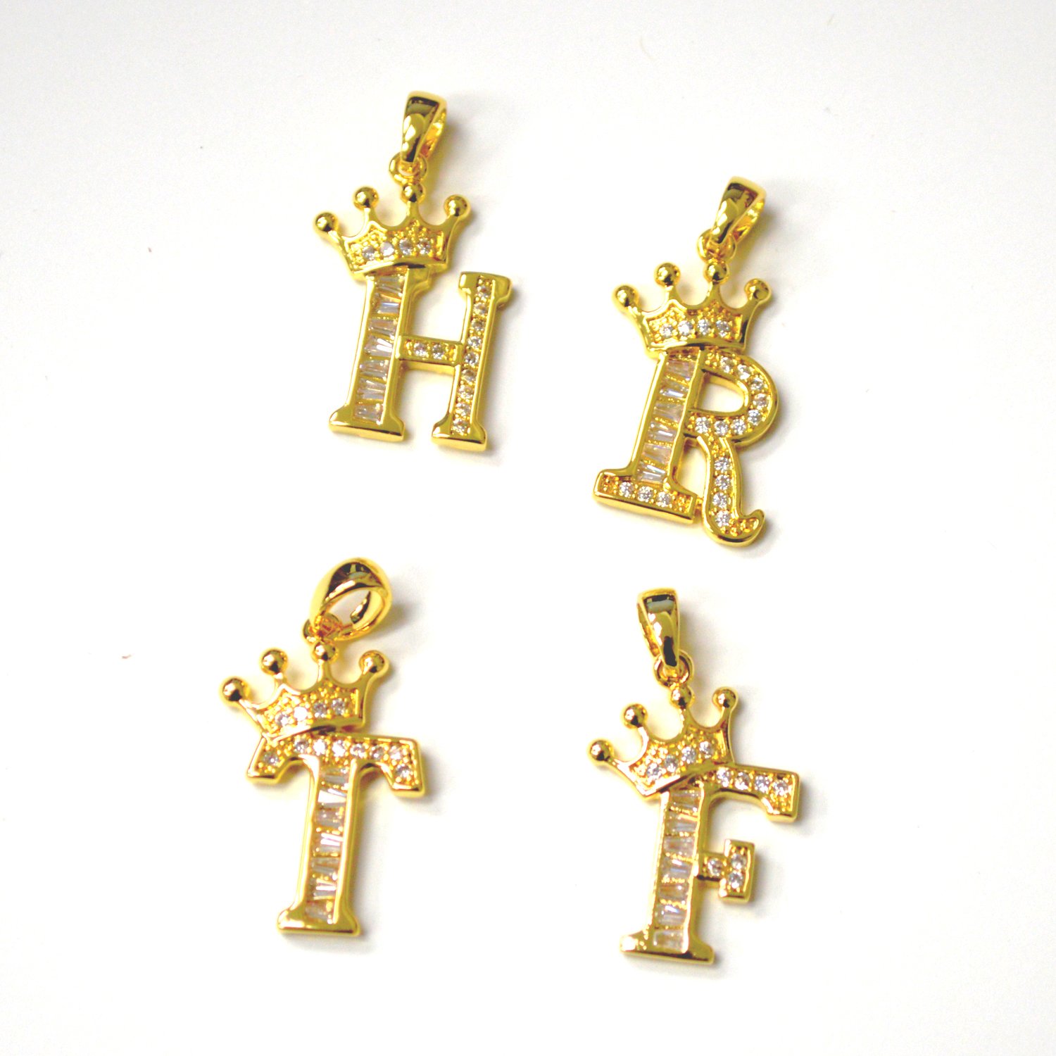 Initials Laminated Gold Plated Pendant 86-3111G