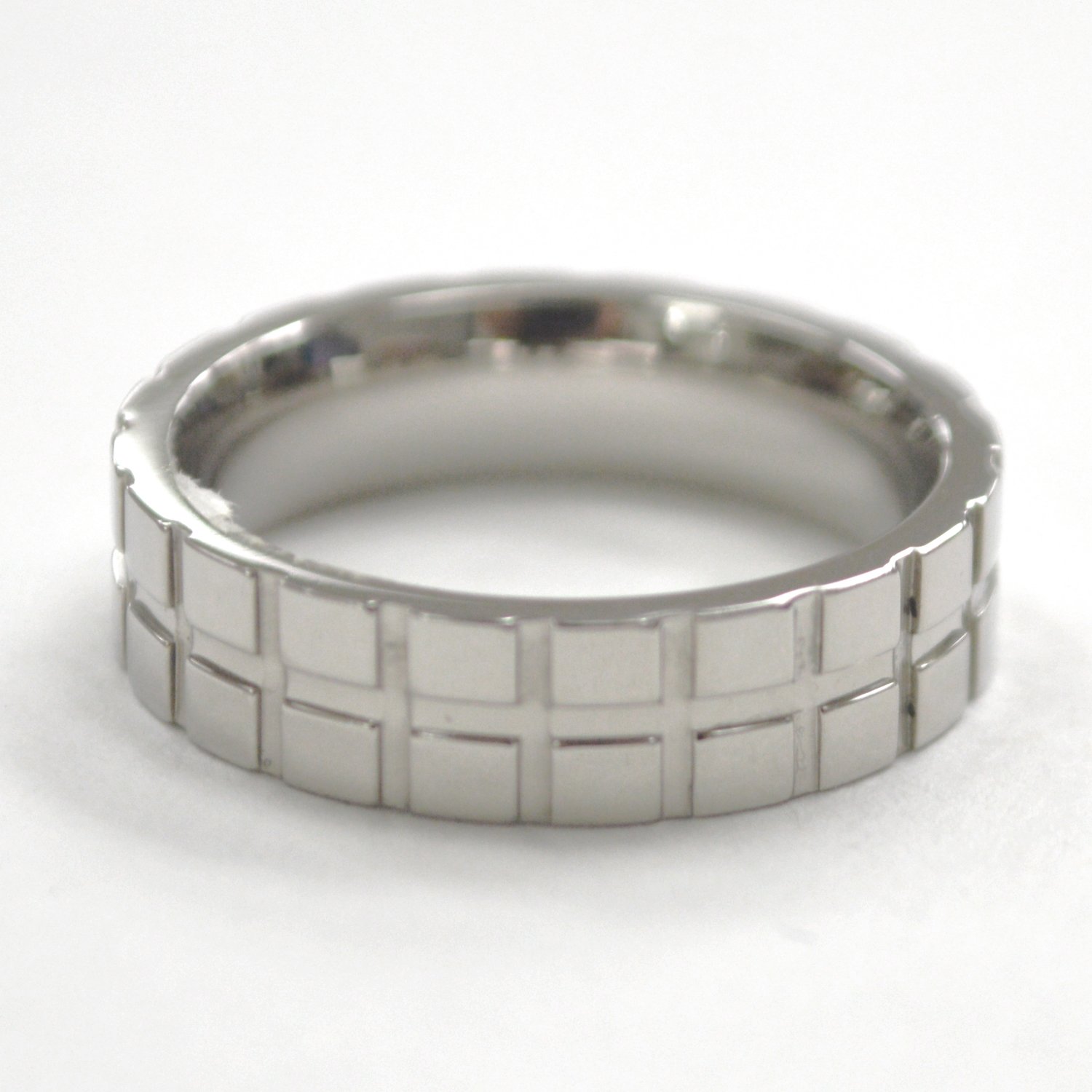 Brick Design Stainless Steel Ring 81-234