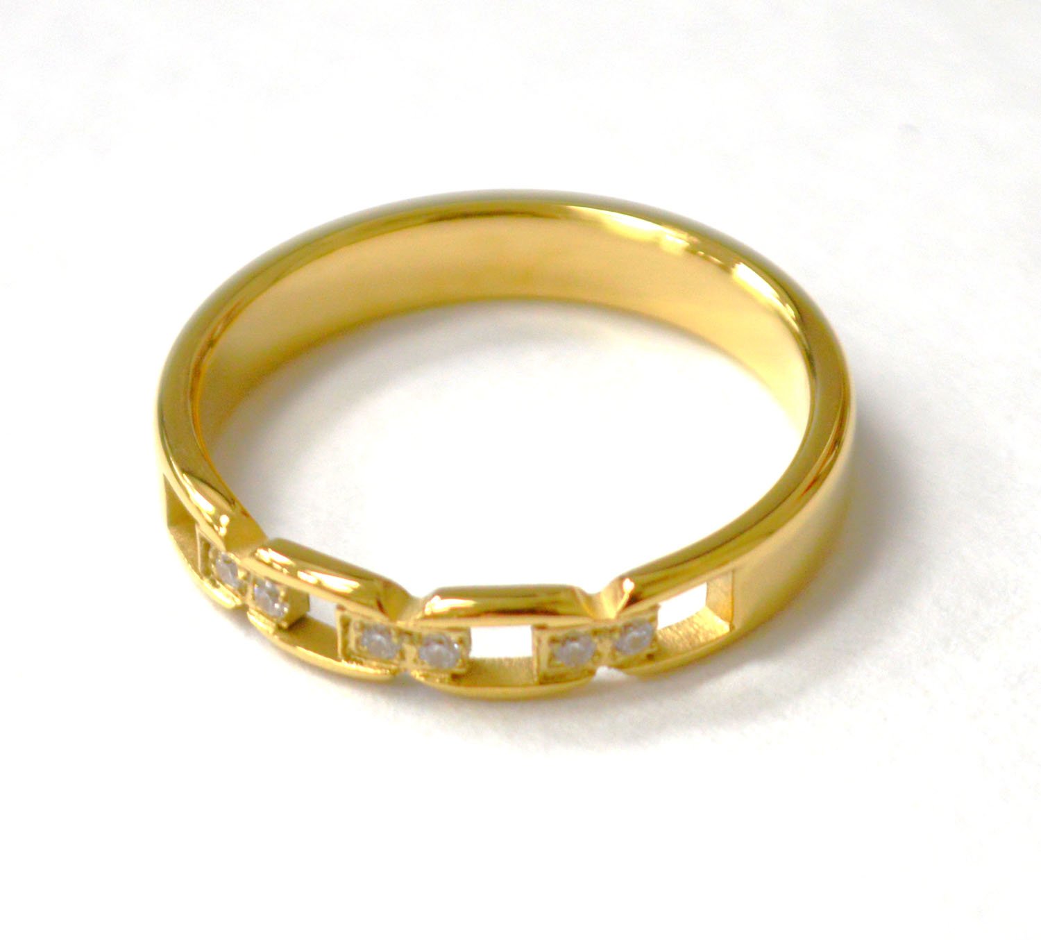 Designer Inspired Gold Plated Ring 81-1647