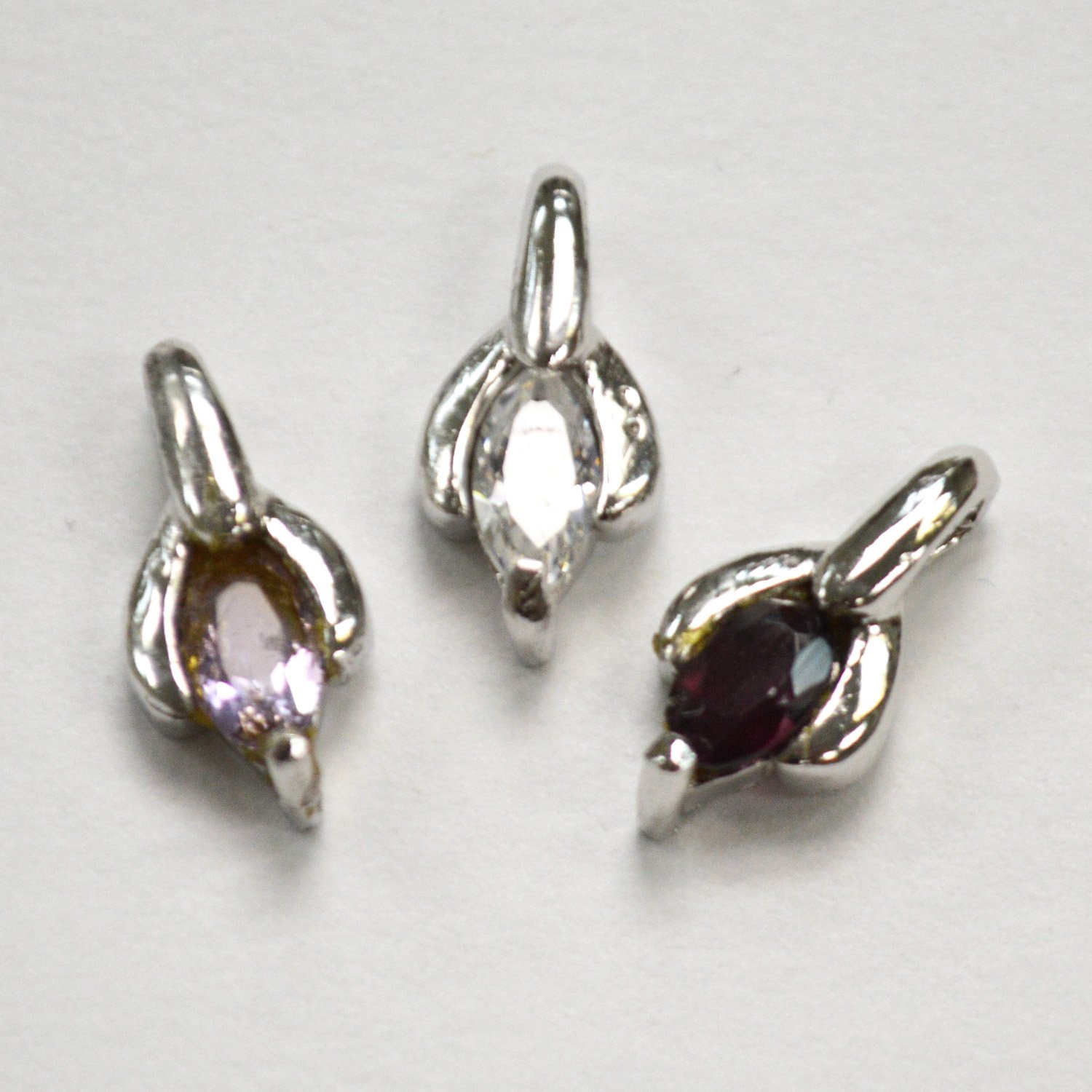 CZ Stone Pendant Sterling Silver 562022
