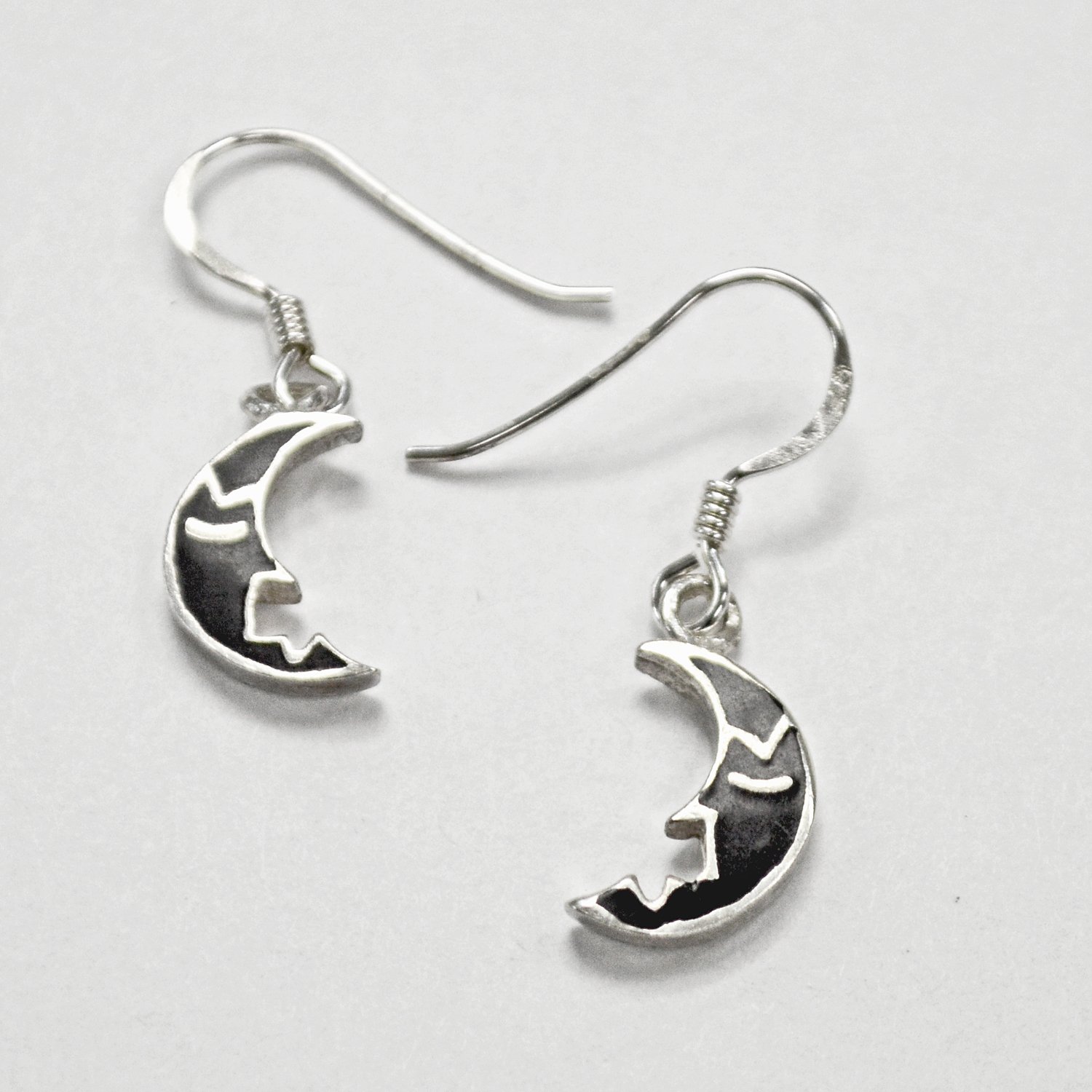 Half Moon Sterling Silver Earrings 53-5258