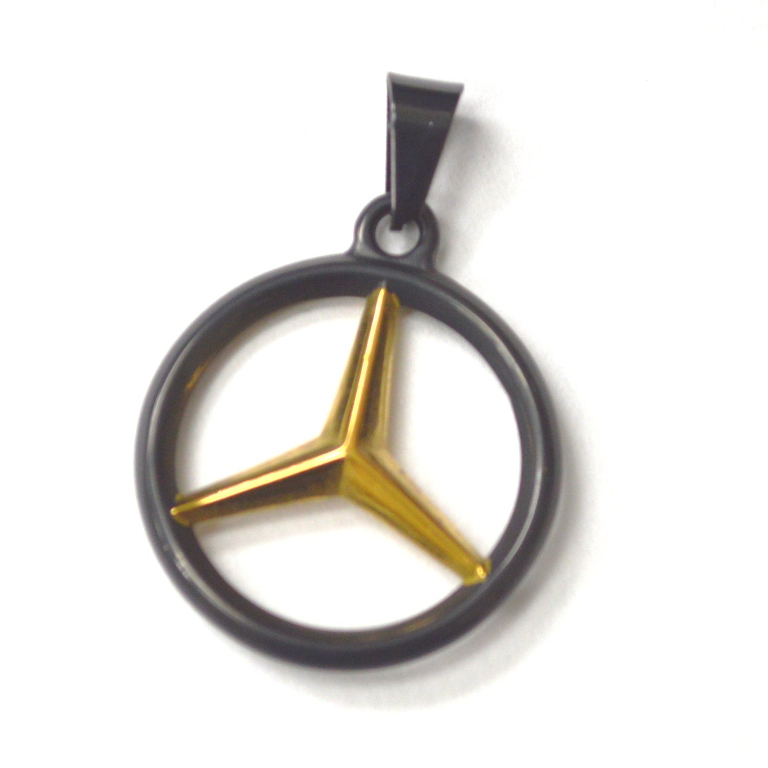 Logo 2 Tone Black-Gold Plated Stainless Steel 86-3075L-2TGB