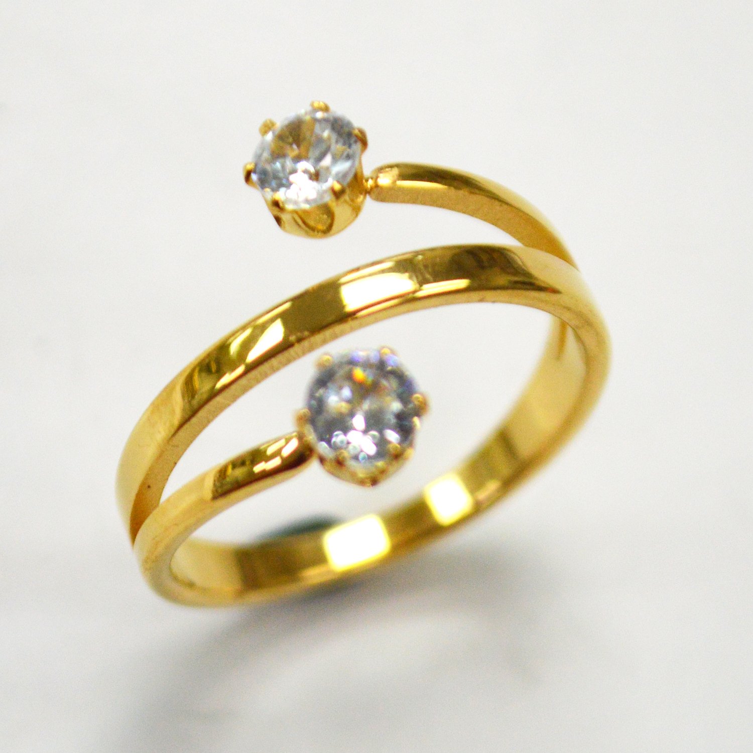 CZ Stone Gold IP Plated RING 81-1357