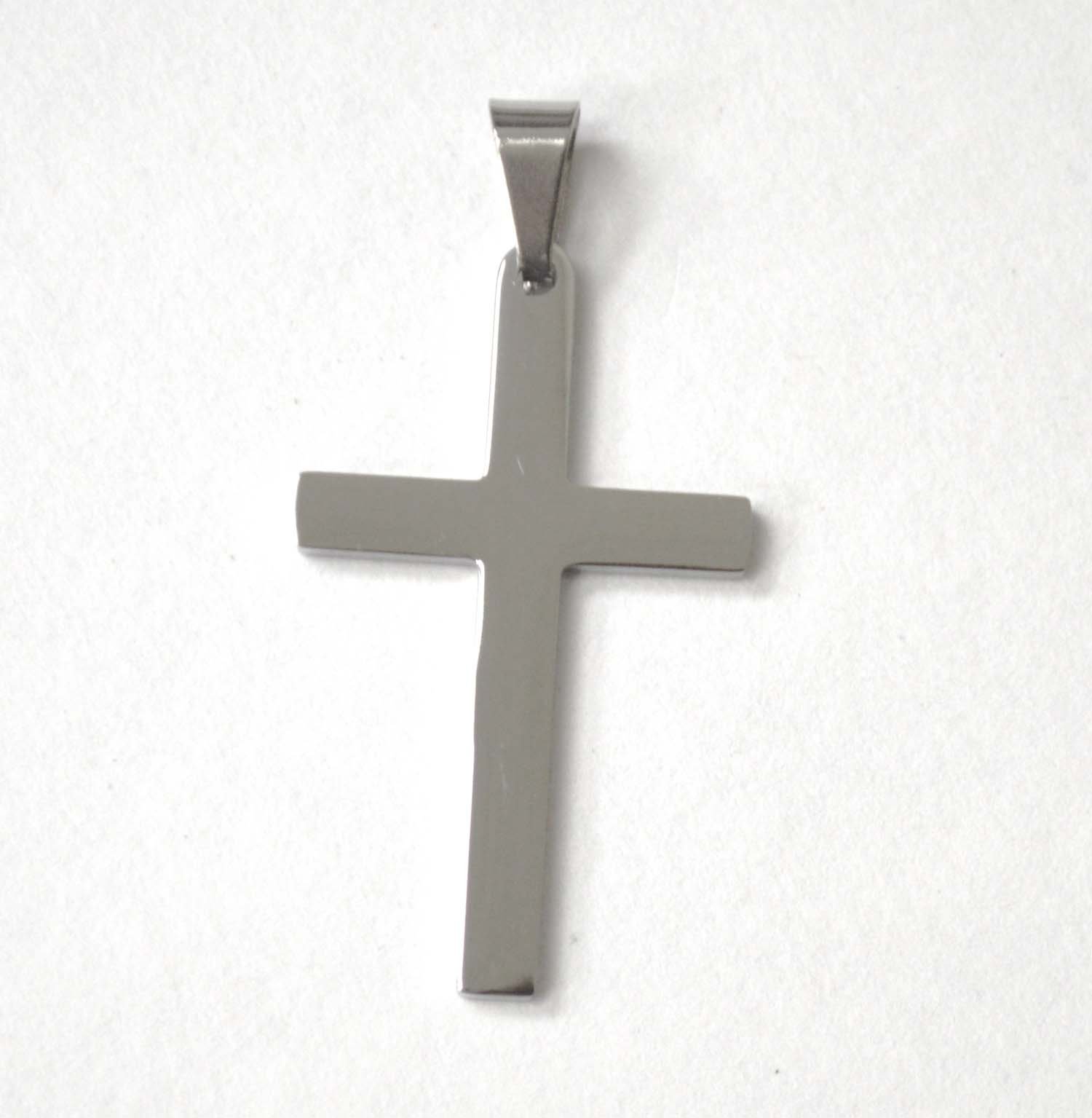 Plain Cross Stainless Steel Pendant 86-1004S