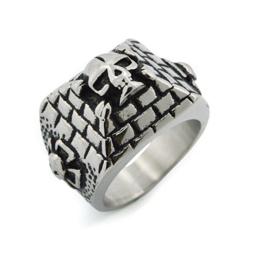 SKULL STAINLESS RING 81-990