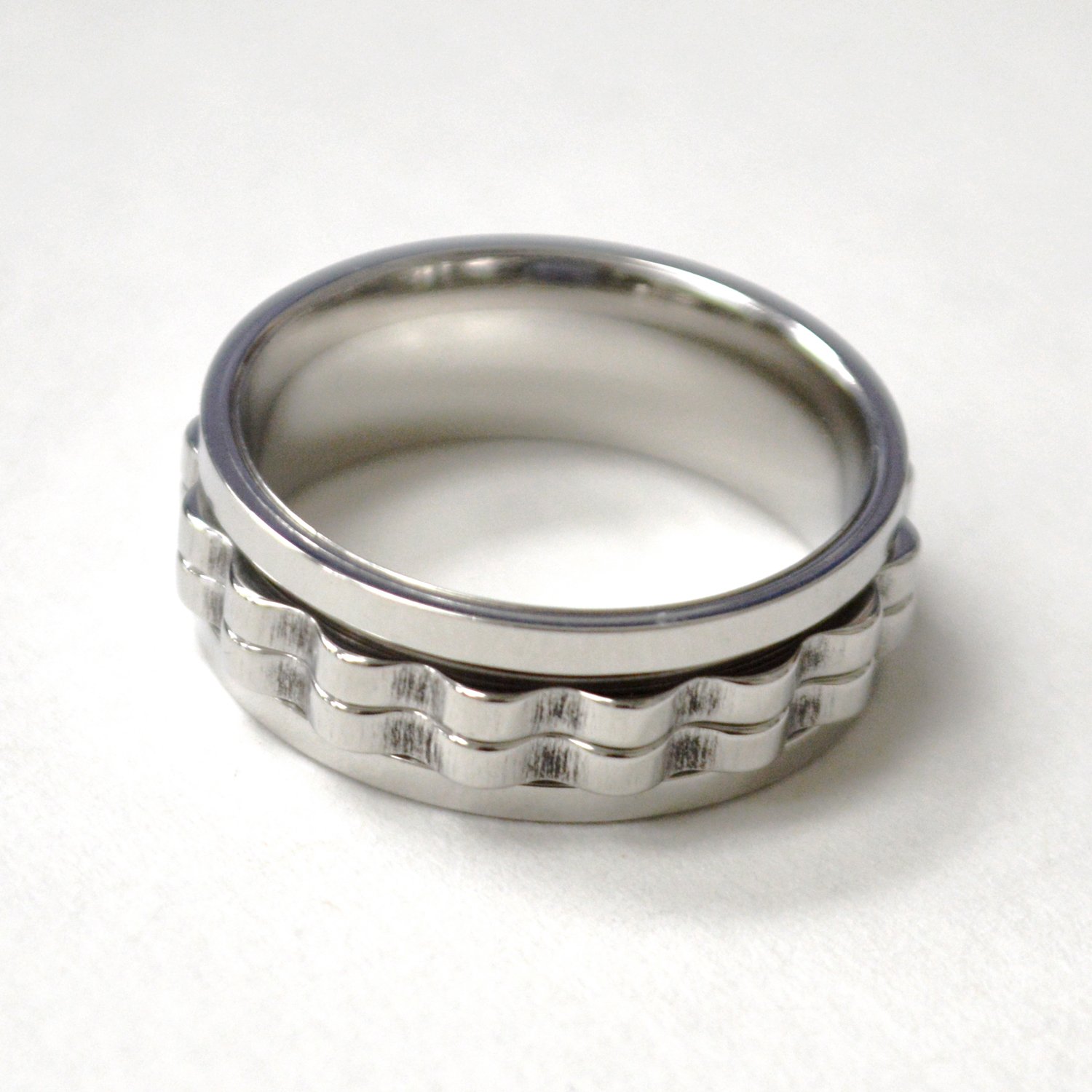 Spinner Gear Stainless Steel Ring 81-1721S