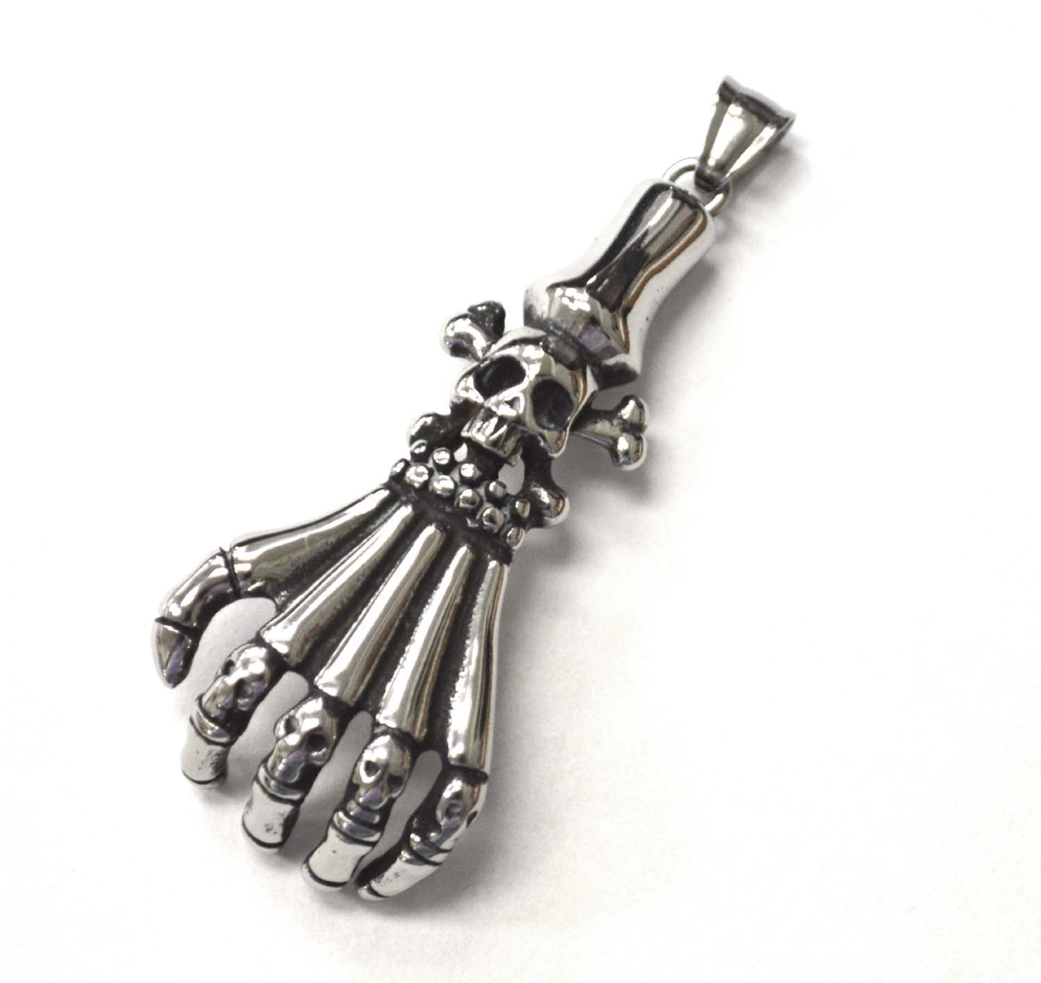 Skull Hand Stainless Steel Pendant 86-432L