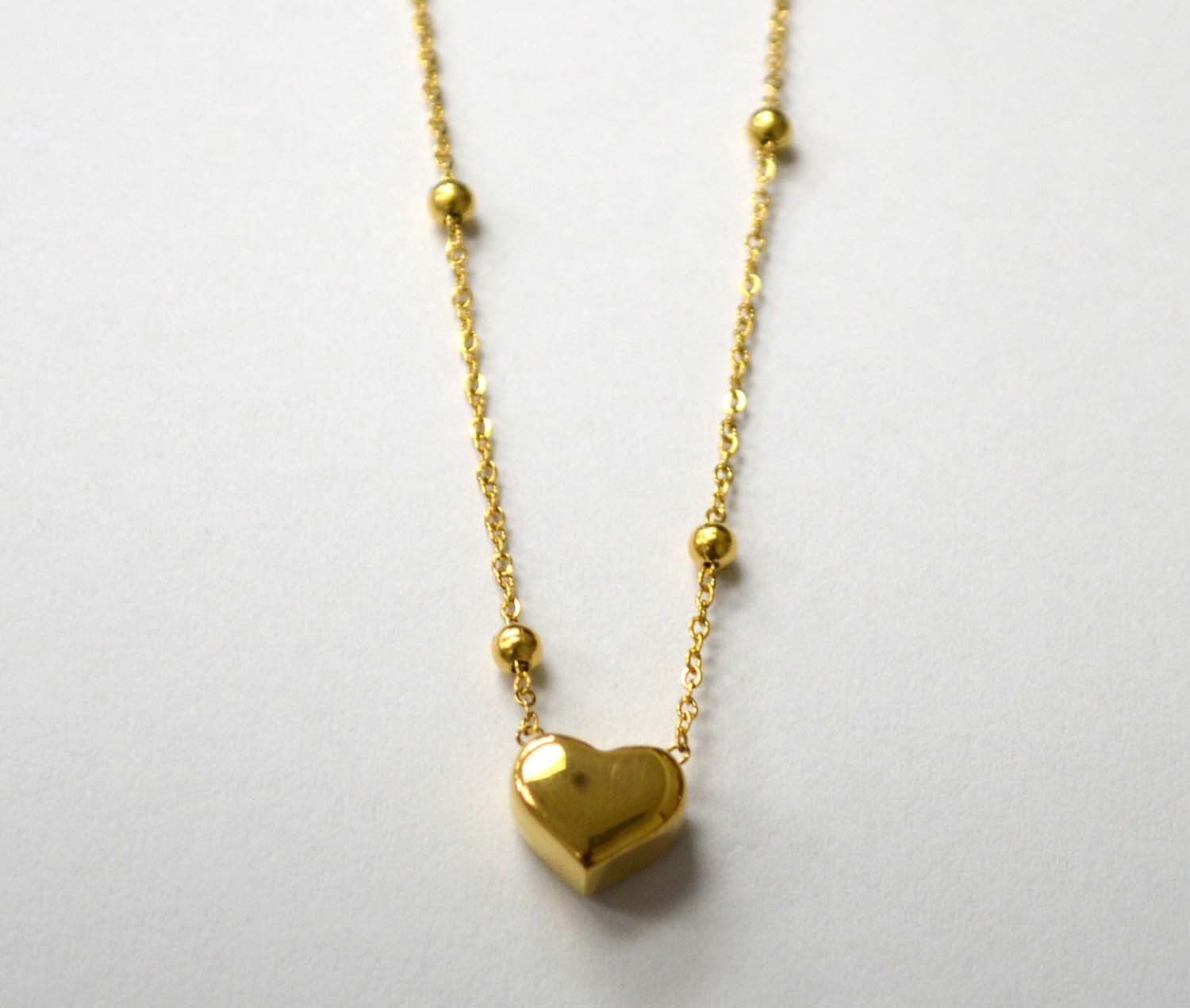 Heart Gold IP Plated Necklace 85-263G