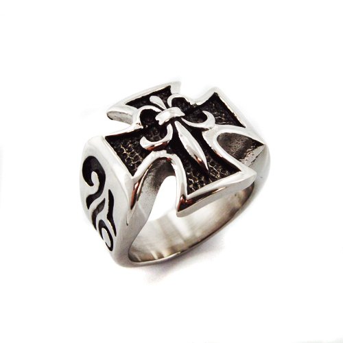 Maltese Cross Fleur De Lis Ring 81-982