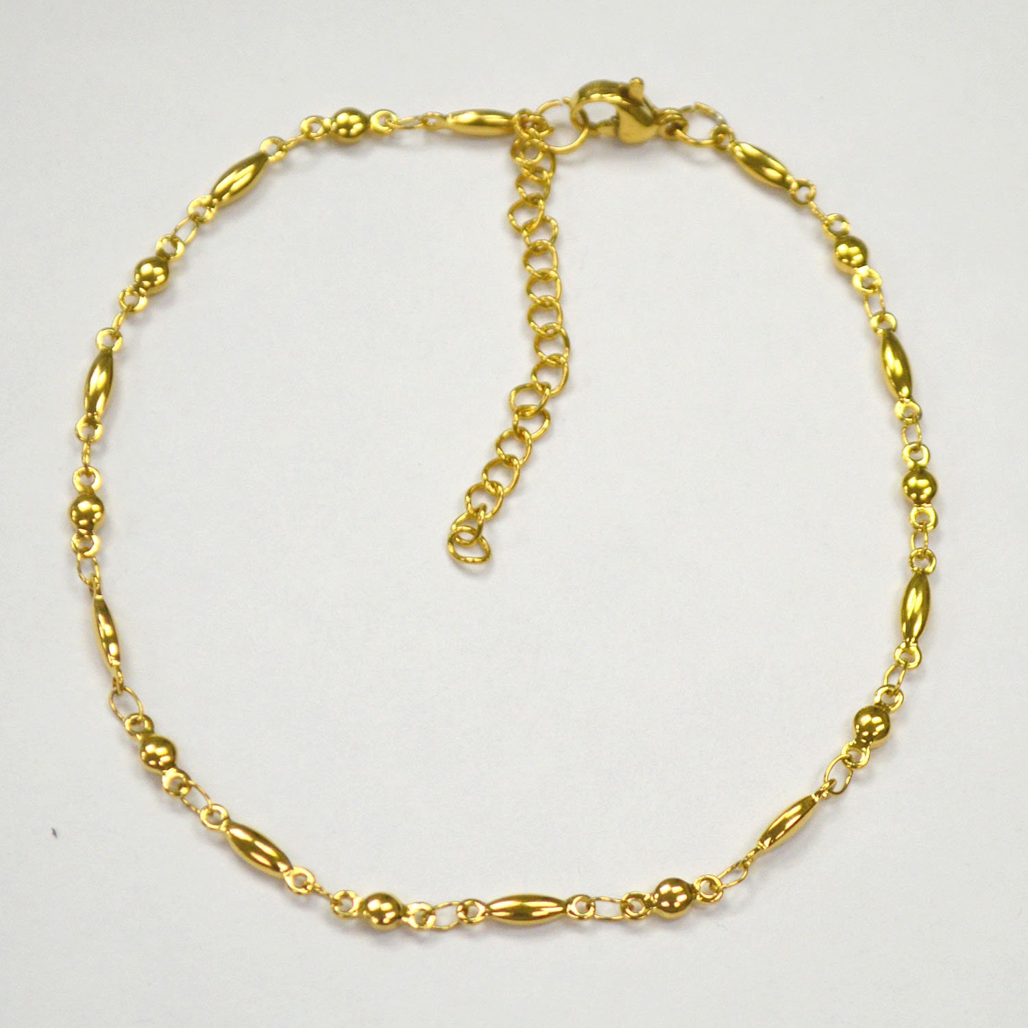 LONG RICE Bead Gold Plated Anklet 82-181G