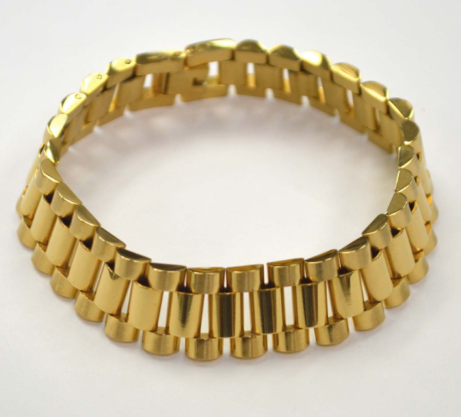 16mm Designer Inspired Gold IP Plate  Bracelet  84-1784G-16