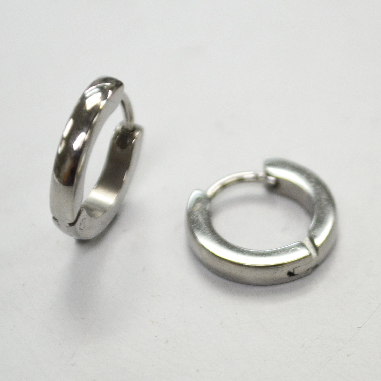 Stainless Steel Huggies Earrings 83-568S