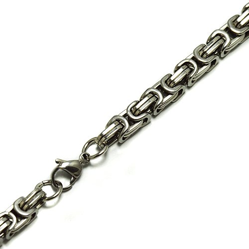 7mm Byzentine Stainless Steel Necklace 85-195S-7
