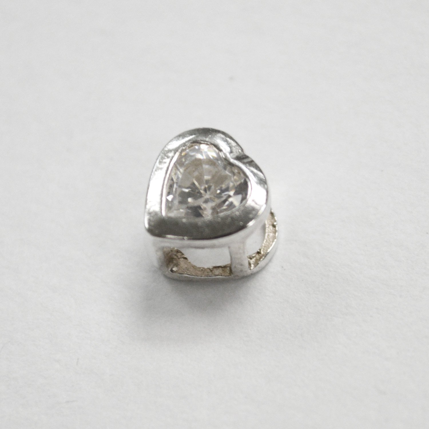 CZ Stone Slider Pendant Sterling Silver 562039