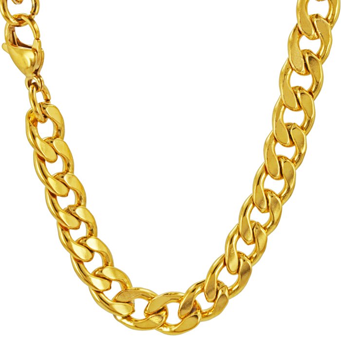 9mm Gold Curb Chains 85-162G-9