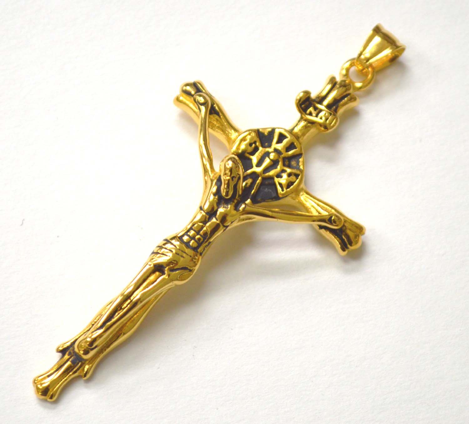 Crucifix Cross Gold Plated Pendant 86-2019G
