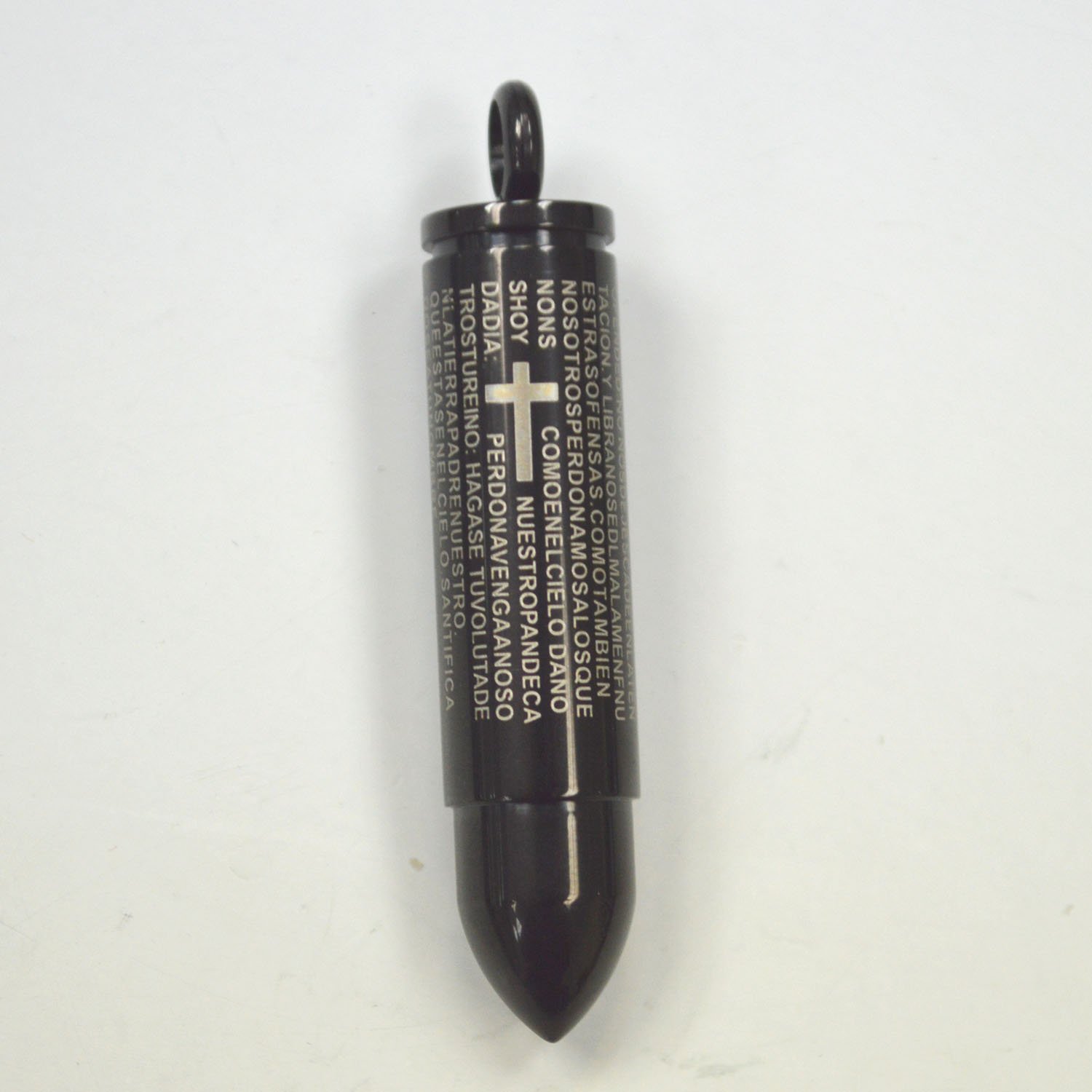 Bullet Black Plated Screw Top Pendant 86-395B