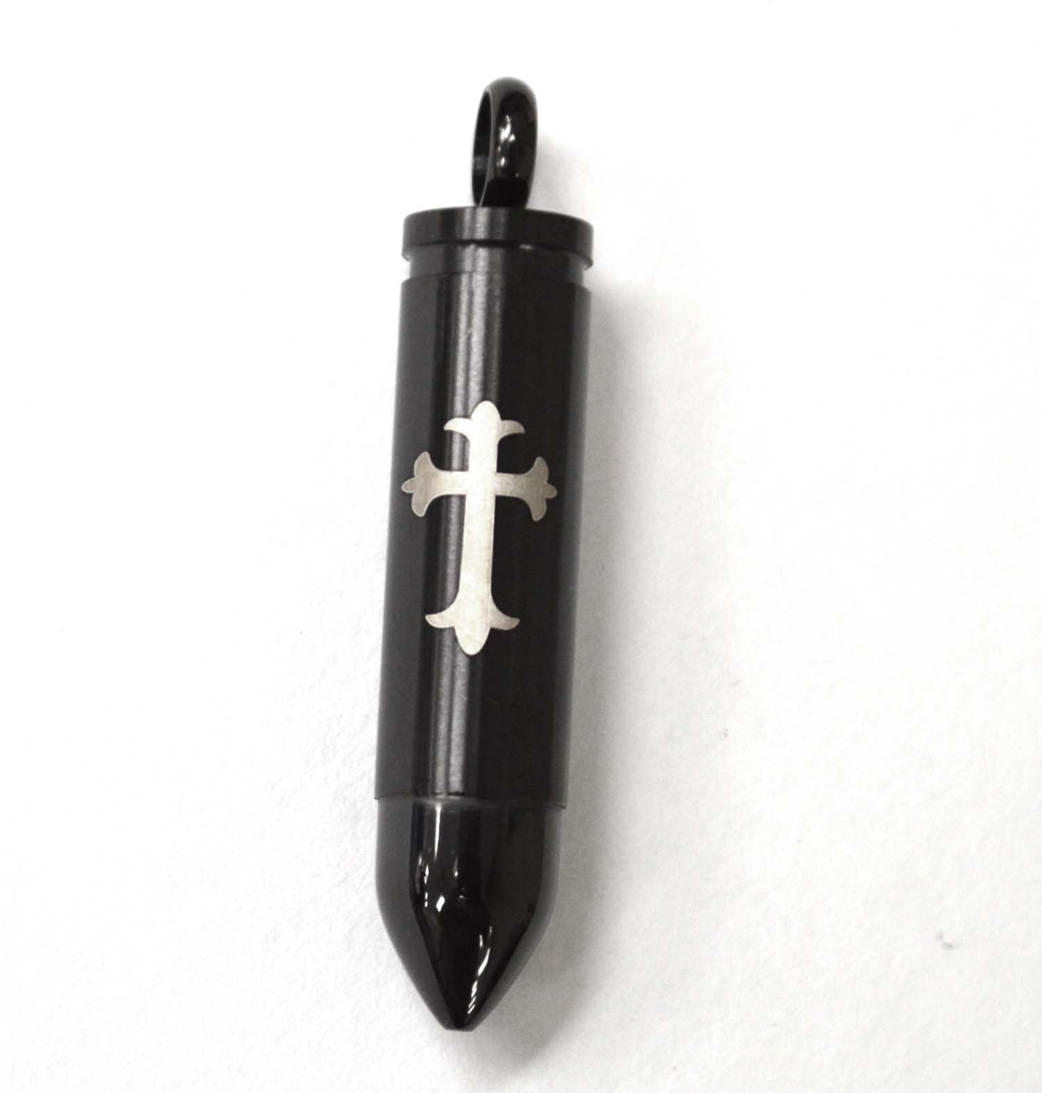 Bullet Black Plated Screw Top Pendant 86-2478B