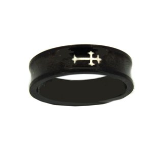 CROSS Black Plated RING (6mm) 81-241-6