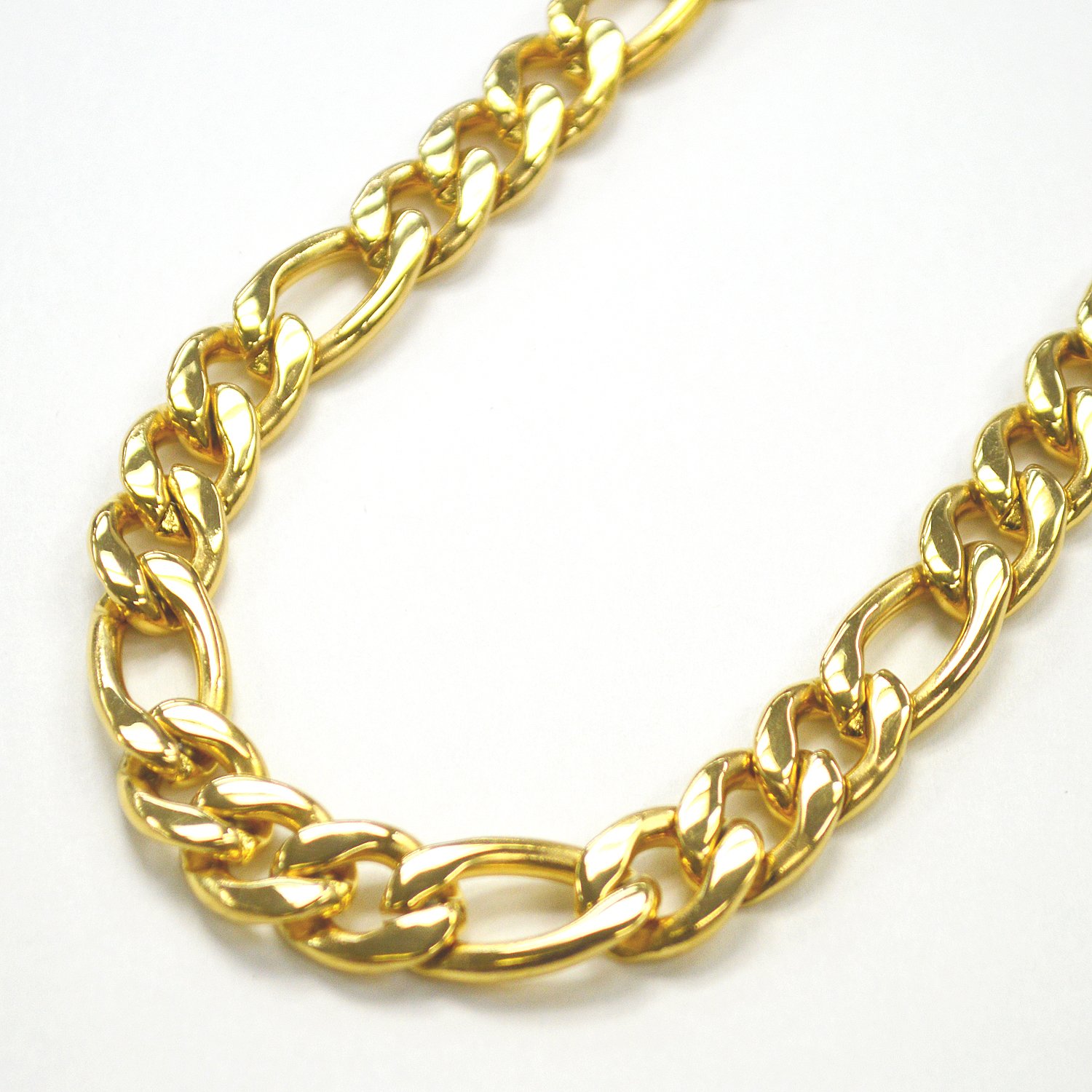 12mm Gold IP Plate Figaro 85-110G-12
