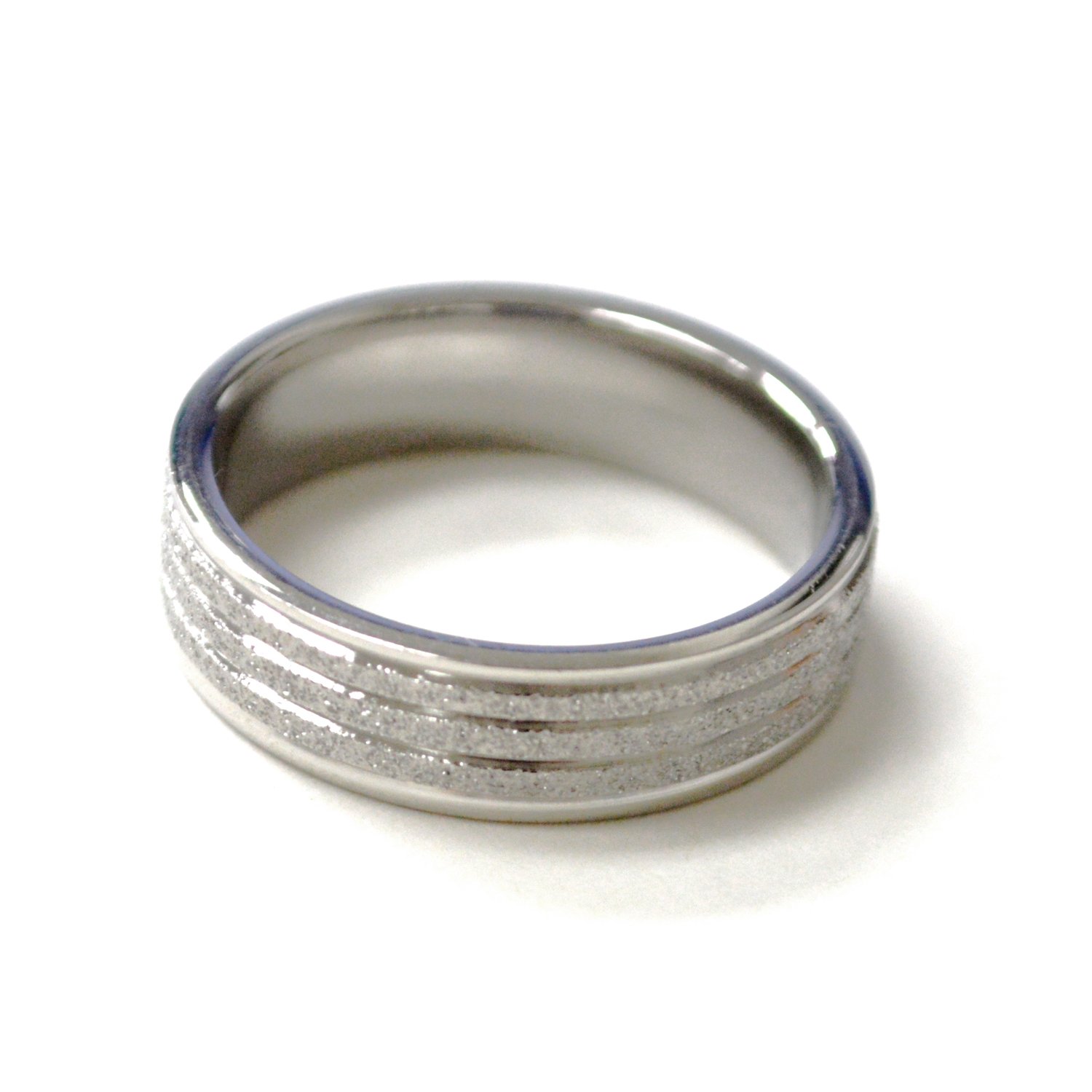 Glitter Stainless Steel Ring 81-1726S
