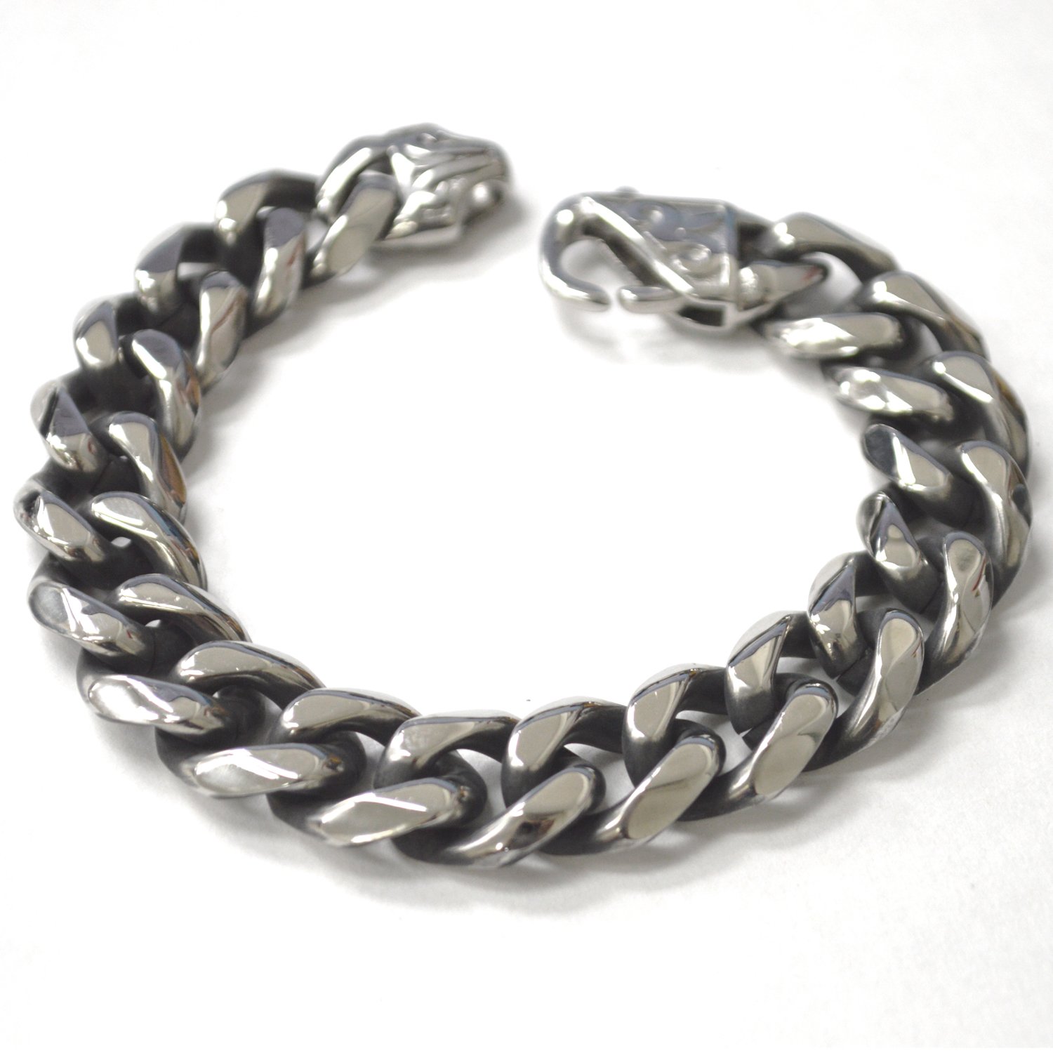 15mm Oxidized Miami Cuban Bracelet 84-1875-15